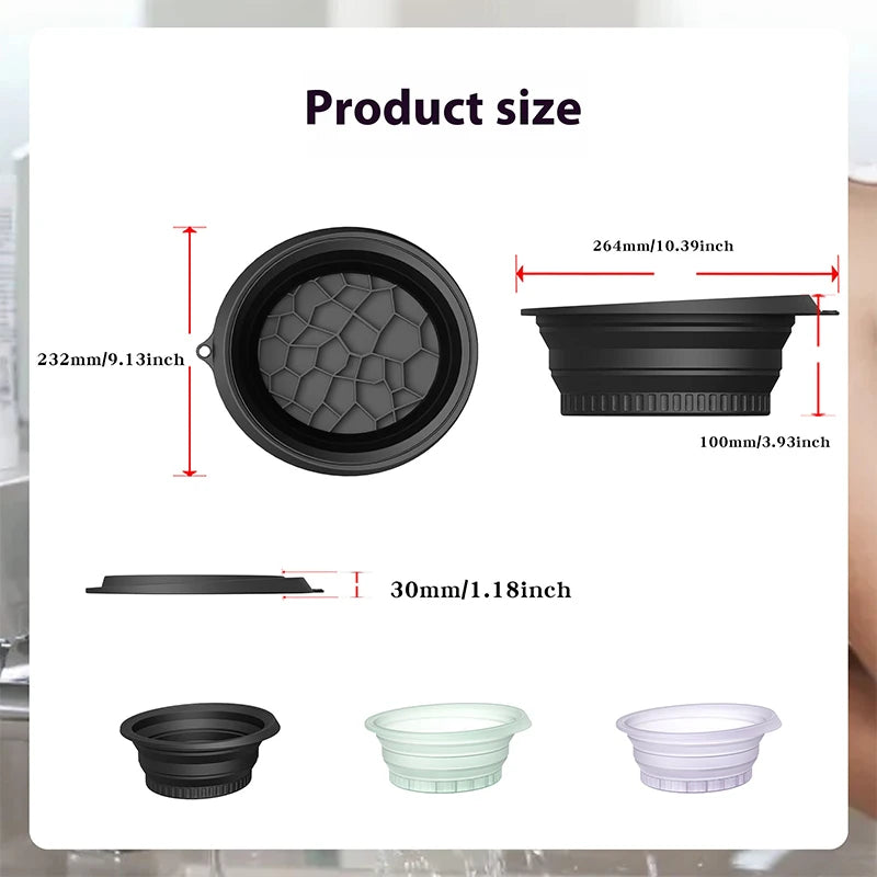 Collapsible Face Ice Bath BowlPortable Reusable Ice Bath BowlSilicone Bowl For Soaking Face Ice BathKitchen Bathroom Products