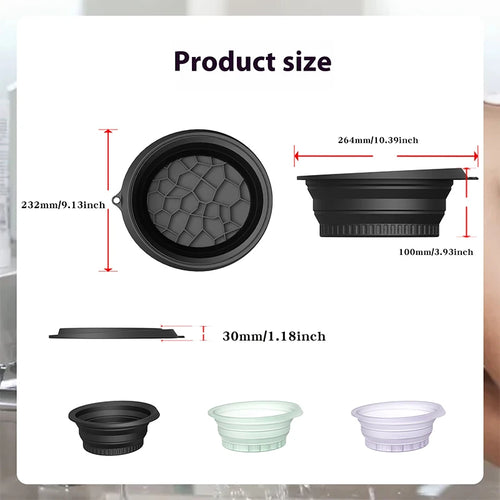 Collapsible Face Ice Bath BowlPortable Reusable Ice Bath BowlSilicone Bowl For Soaking Face Ice BathKitchen Bathroom Products